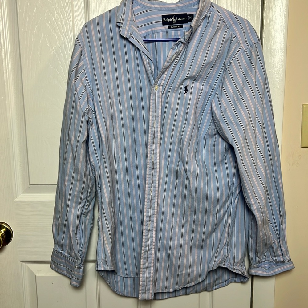 Size 16 34/35 Ralph Lauren Men’s long sleeve button down